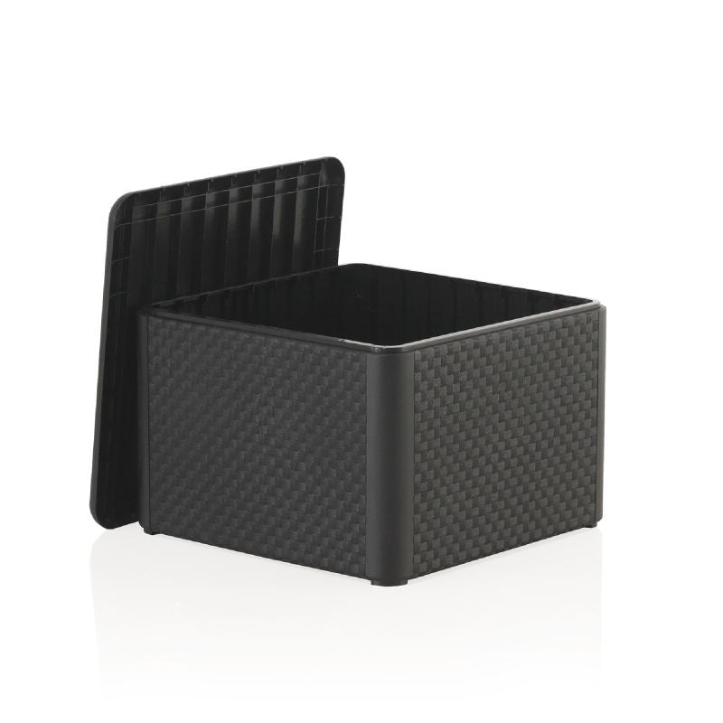 Set mobilier gradina Novo, pentru 4 persoane, textil/rasina, gri