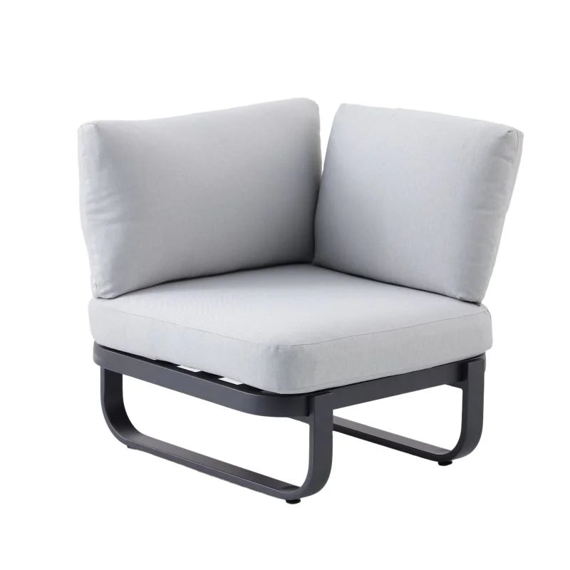 Set mobilier gradina Naterial Calypso, pentru 5 persoane, modular, aluminiu, gri