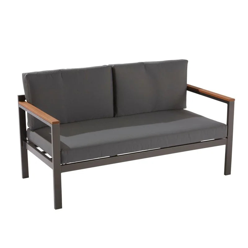 Set mobilier gradina Naterial Oris, pentru 4 persoane, aluminiu, gri