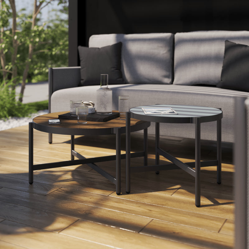 Set mobilier gradina Naterial Iros, pentru 4 persoane, aluminiu, gri