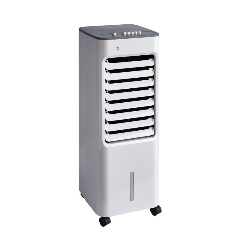 Racitor de aer Equation, 50 W, rezervor 4.8 L, H 70 cm, 3 viteze, alb/gri