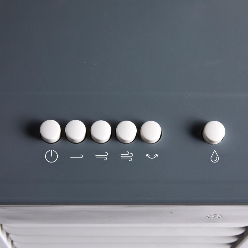 Racitor de aer Equation, 50 W, rezervor 4.8 L, H 70 cm, 3 viteze, alb/gri