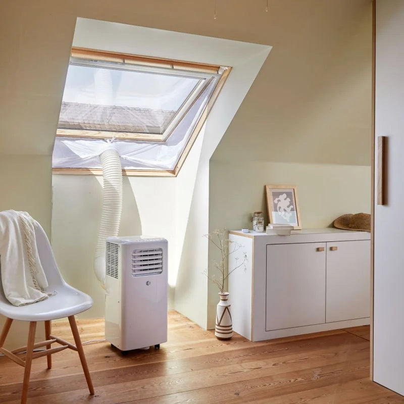 Kit evacuare aer conditionat mobil, pentru fereastra, cu fermoar si banda velcro, L 4 m