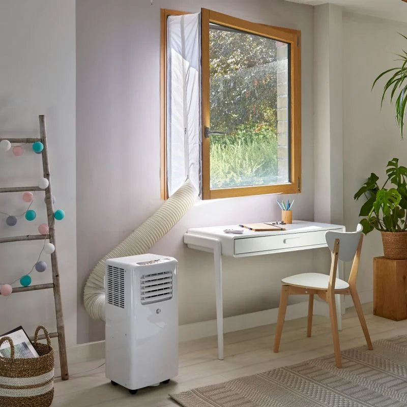 Kit evacuare aer conditionat mobil, pentru fereastra, cu fermoar si banda velcro, L 4 m