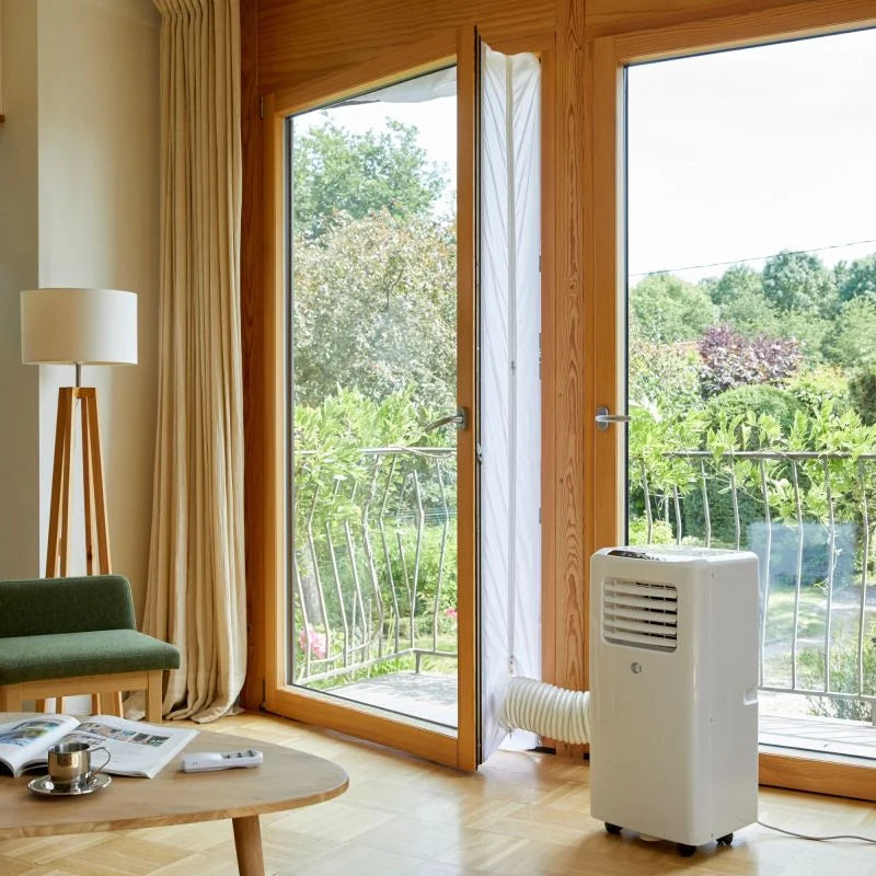 Kit evacuare aer conditionat mobil, pentru fereastra, cu fermoar si banda velcro, L 4 m