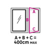 Kit evacuare aer conditionat mobil, pentru fereastra, cu fermoar si banda velcro, L 4 m