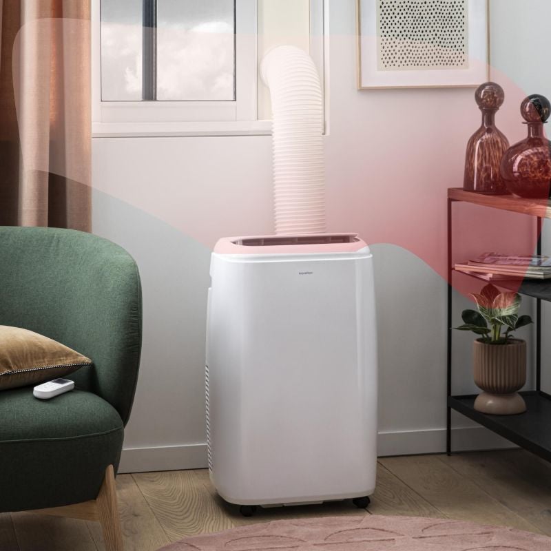 Aer conditionat portabil Equation Cool&Heat 12K, 12000 BTU, clasa energetica A, cu kit de evacuare inclus