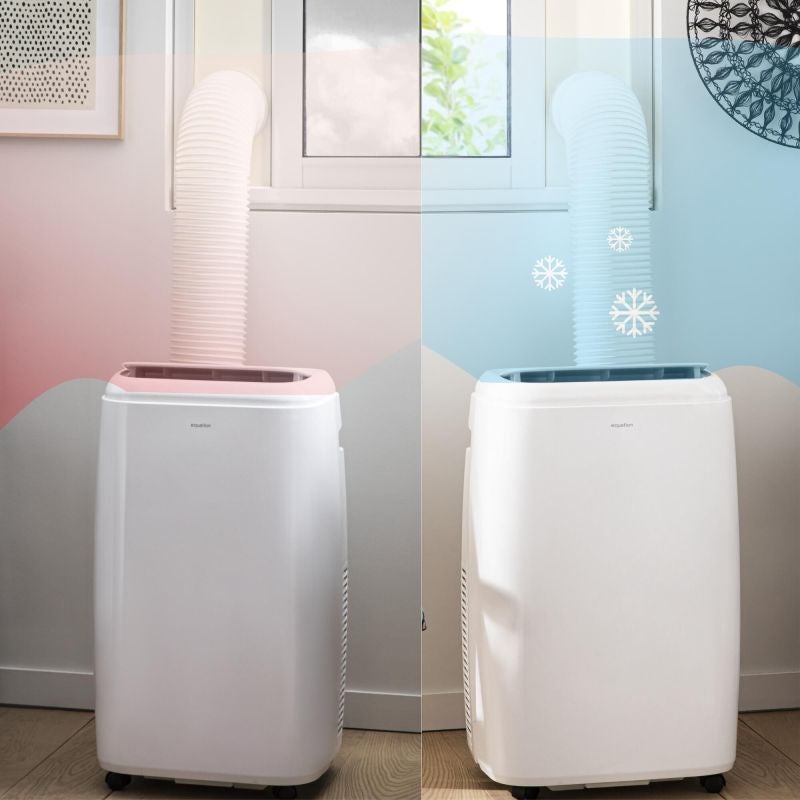 Aer conditionat portabil Equation Cool&Heat 12K, 12000 BTU, clasa energetica A, cu kit de evacuare inclus