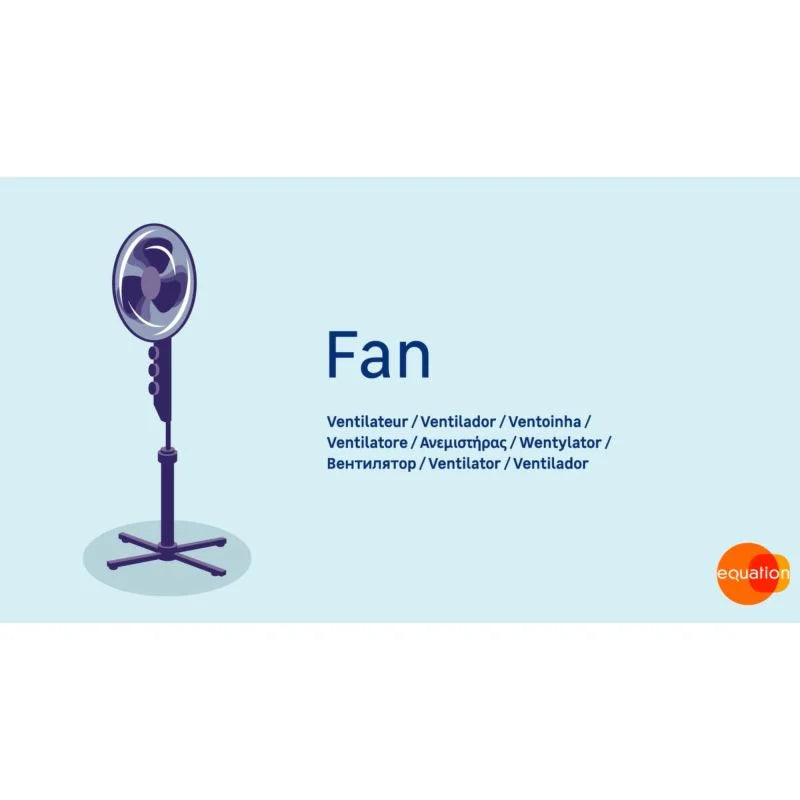 Ventilator portabil Equation Handy, cu USB, 3 W, Ø 11 cm, 3 viteze, alb