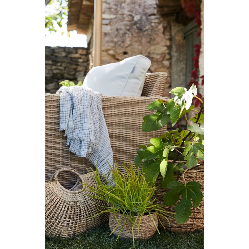 Set mobilier gradina Naterial Medena, pentru 5 persoane, aluminiu/ratan sintetic, bej