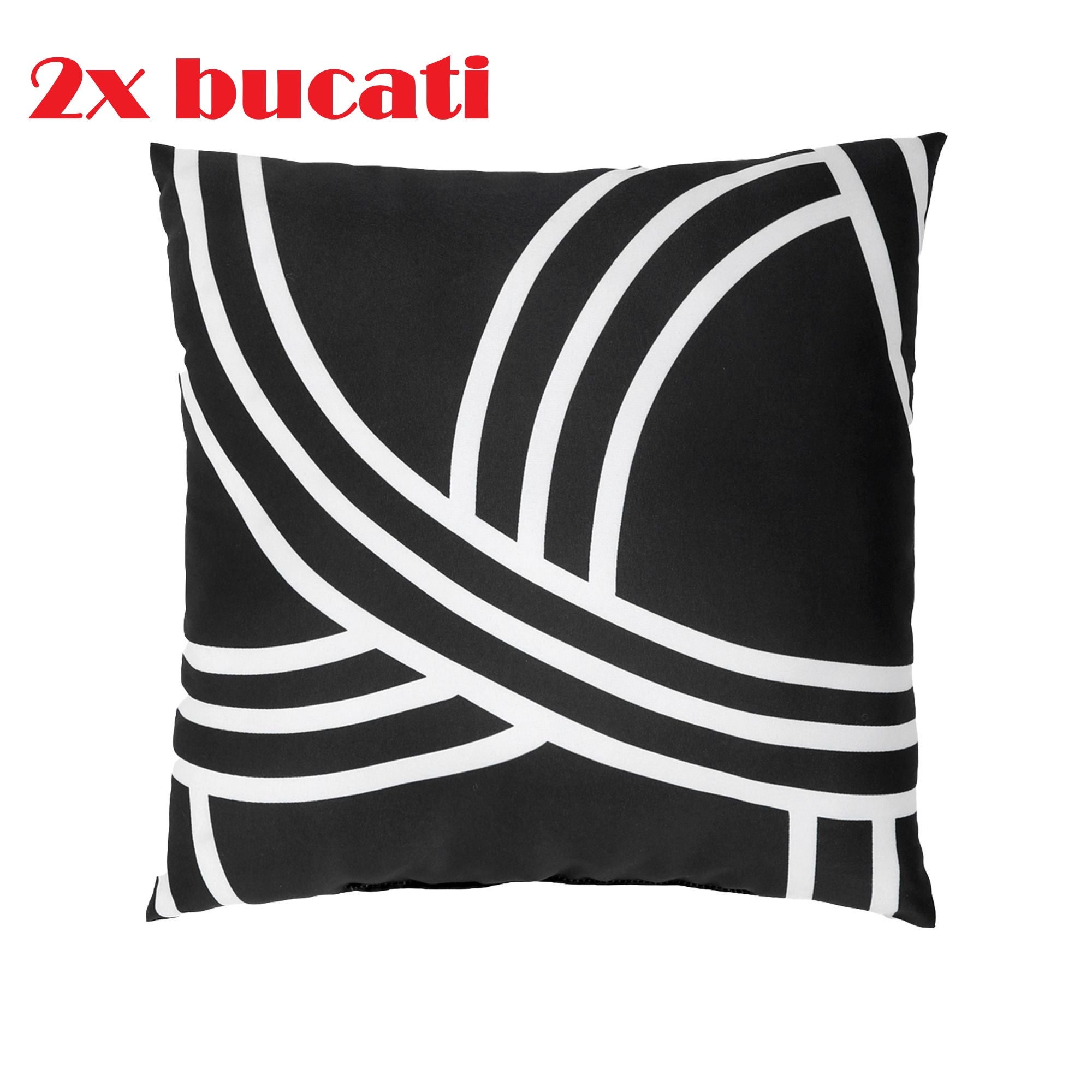 Perna decorativa, 35 x 35 cm, negru-alb