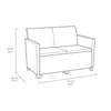 Set mobilier gradina Marie, plastic/textil, pentru 4 persoane, gri