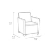 Set mobilier gradina Marie, plastic/textil, pentru 4 persoane, gri