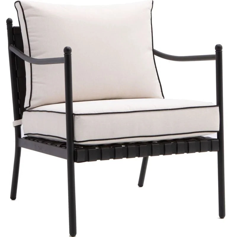 Set mobilier gradina Naterial Victoria, pentru 4 persoane, otel/poliester, bej