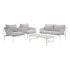 Set mobilier gradina Naterial Sigma, pentru 4 persoane, otel/poliester, bej