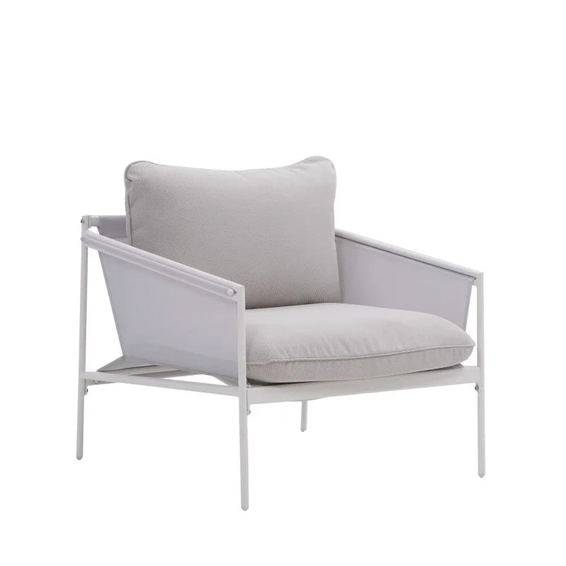 Set mobilier gradina Naterial Sigma, pentru 4 persoane, otel/poliester, bej