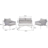 Set mobilier gradina Naterial Sigma, pentru 4 persoane, otel/poliester, bej