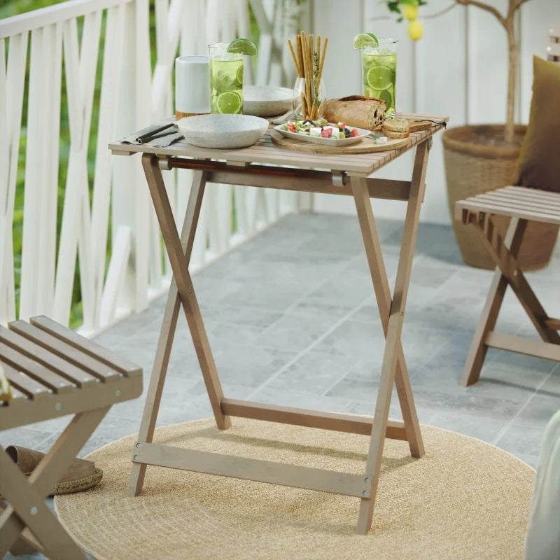 Set mobilier gradina Naterial Solis II Origami, pentru 2 persoane, lemn, natur