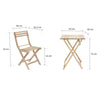 Set mobilier gradina Naterial Solis II Origami, pentru 2 persoane, lemn, natur