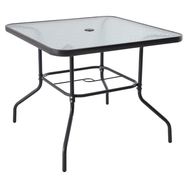 Set mobilier gradina Naterial Rono, pentru 4 persoane, otel/poliester, gri