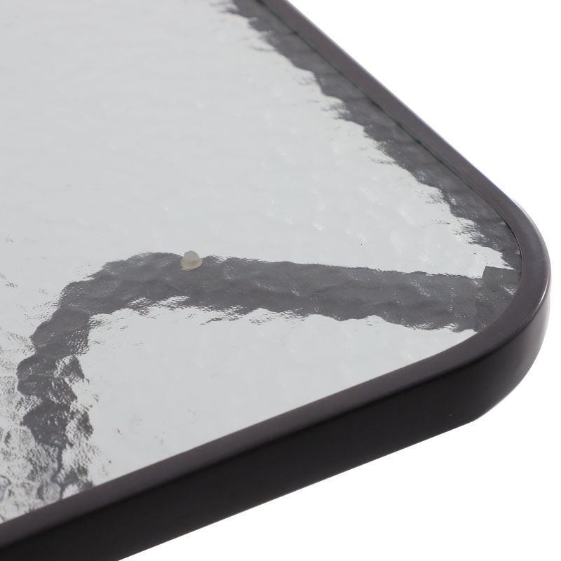 Set mobilier gradina Naterial Rono, pentru 4 persoane, otel/poliester, gri