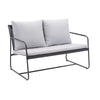 Set mobilier gradina Naterial Fino, pentru 4 persoane, otel/poliester, gri