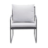 Set mobilier gradina Naterial Fino, pentru 4 persoane, otel/poliester, gri