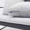 Set mobilier gradina Naterial Fino, pentru 4 persoane, otel/poliester, gri