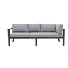 Set mobilier gradina Naterial Naxos, pentru 10 persoane, aluminiu/poliester, gri