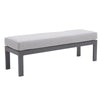 Set mobilier gradina Naterial Naxos, pentru 10 persoane, aluminiu/poliester, gri