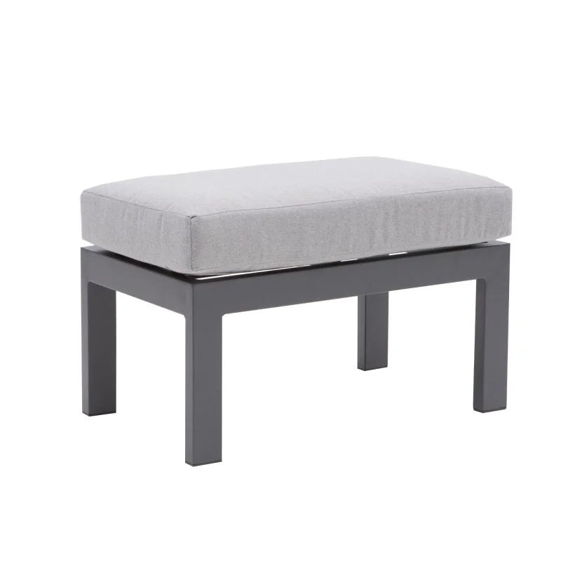 Set mobilier gradina Naterial Naxos, pentru 10 persoane, aluminiu/poliester, gri