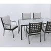 Set mobilier gradina Naterial Victoria, pentru 4 persoane, otel/poliester, bej