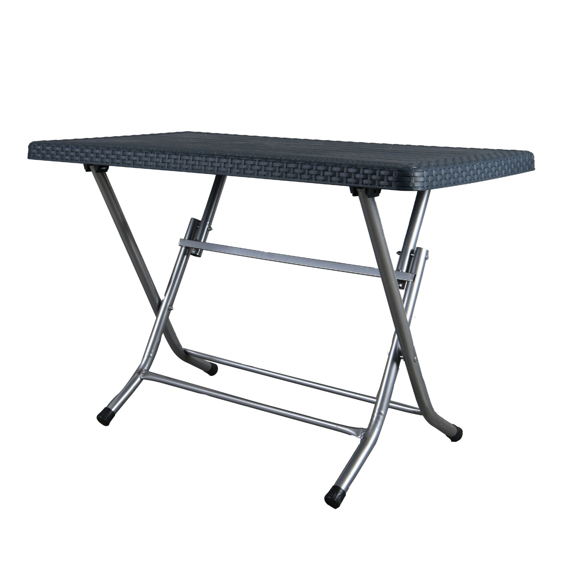 Masa gradina, 120 x 70 x 70 cm, plastic, gri antracit