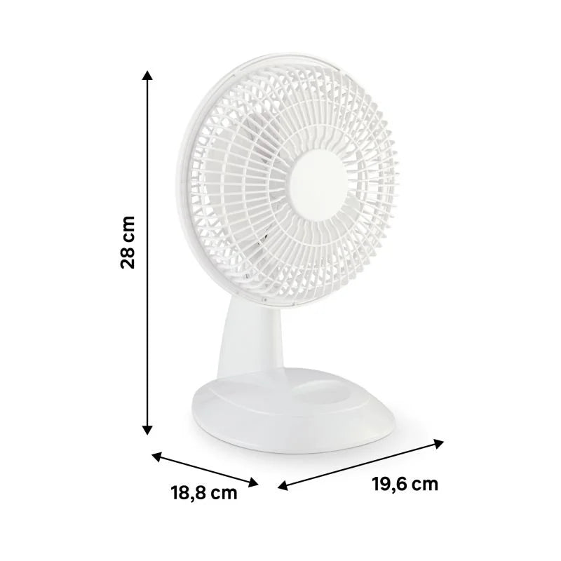 Ventilator de birou Equation Moe 4, 12 W, Ø 15 cm, 2 viteze, alb
