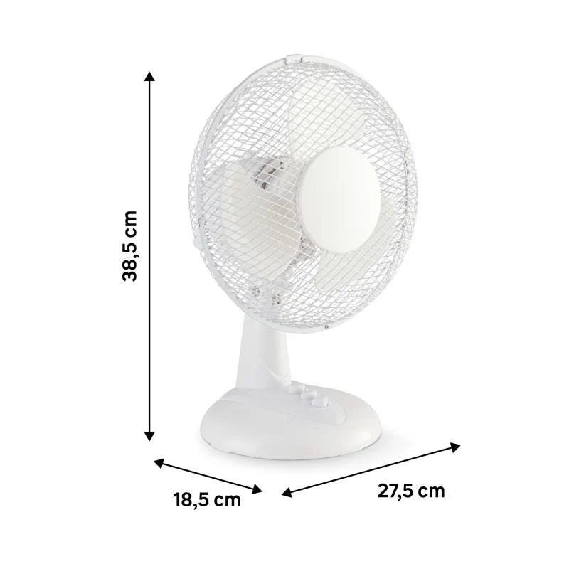 Ventilator de birou Equation Moe 4, 22 W, Ø 23 cm, 2 viteze, alb