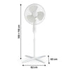 Ventilator cu picior Equation Altona 4, 45 W, Ø 40 cm, 3 viteze, alb