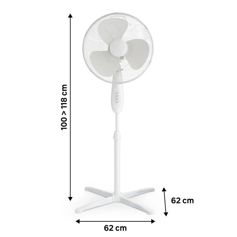 Ventilator cu picior Equation Altona 4, 45 W, Ø 40 cm, 3 viteze, alb