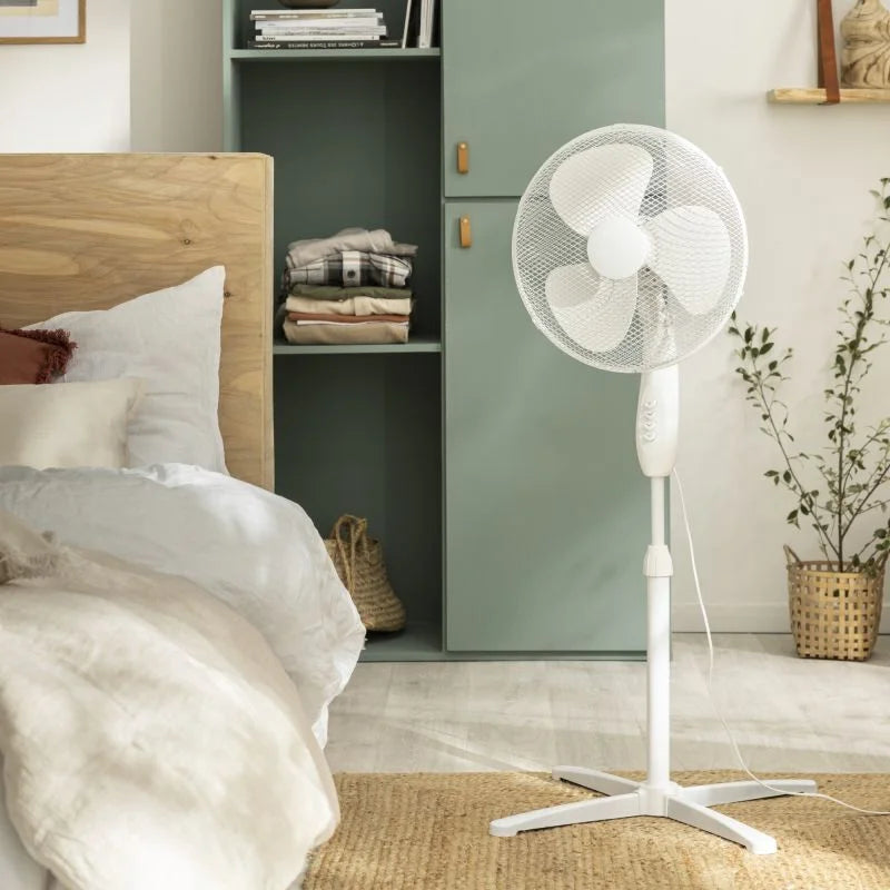 Ventilator cu picior Equation Altona 4, 45 W, Ø 40 cm, 3 viteze, alb