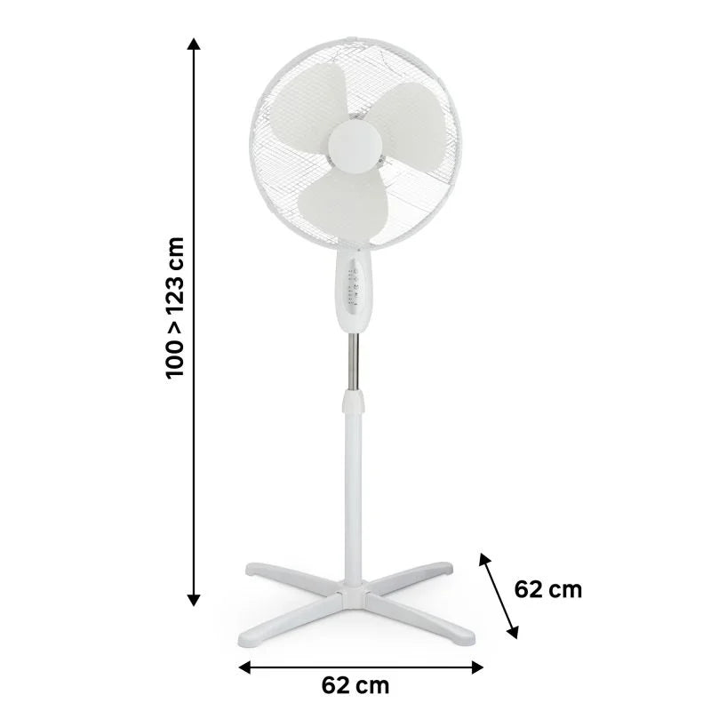 Ventilator cu picior Equation Altona 4 RT, 45 W, Ø 40 cm, 3 viteze, alb