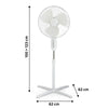 Ventilator cu picior Equation Altona 4 RT, 45 W, Ø 40 cm, 3 viteze, alb
