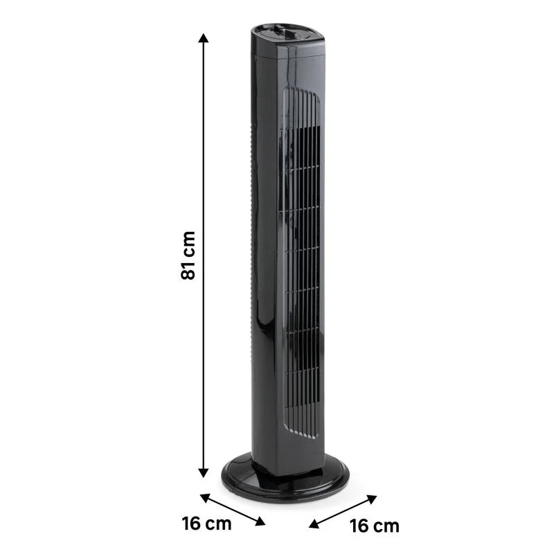 Ventilator turn Equation Tower 2, 42 W, H 81 cm, 3 viteze, negru