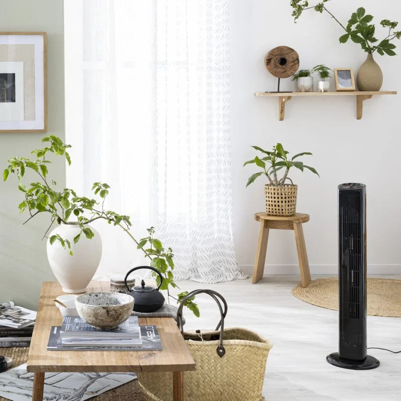 Ventilator turn Equation Tower 2, 42 W, H 81 cm, 3 viteze, negru