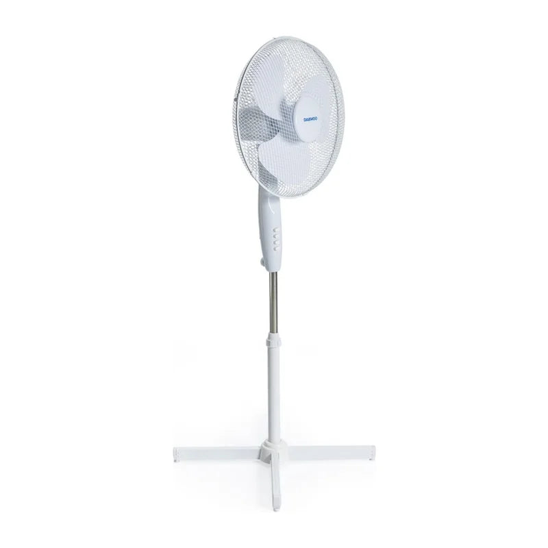 Ventilator cu picior Daewoo DVS1699V, 50 W, D 40 cm, 3 viteze, alb