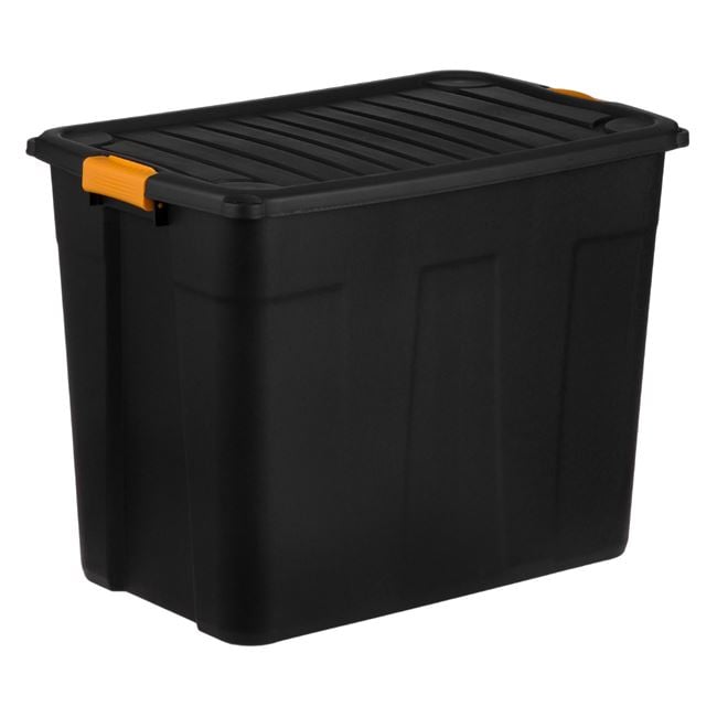 Cutie de Depozitare din Plastic Negru de Rezistenta Inalta 120L - MaxiBuy