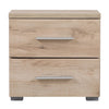 Noptiera Uni NO2F, cu 2 sertare, stejar gri, 44.5 x 33.5 x 43 cm, 1C