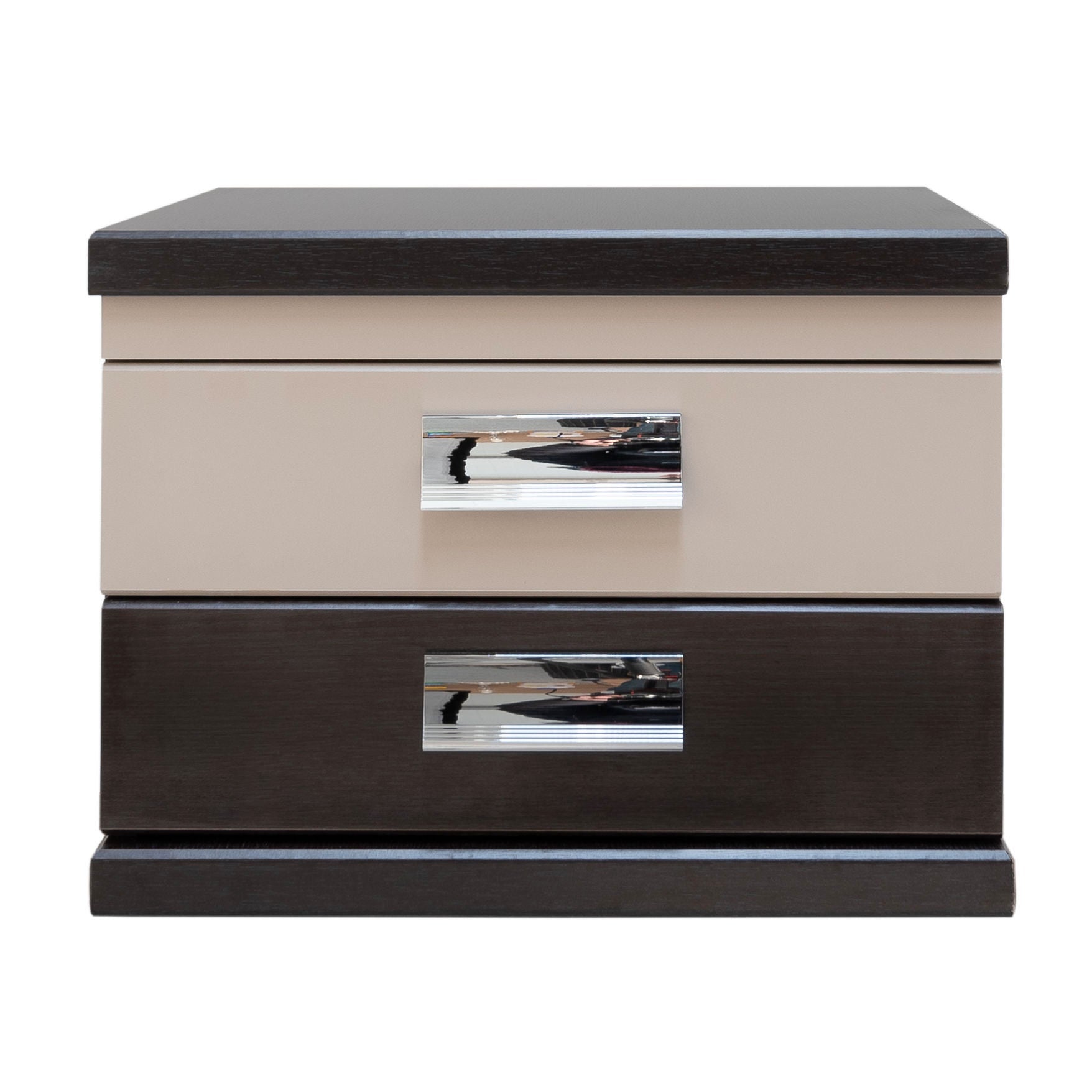 Noptiera Pallas P2, cu 2 sertare, wenge + bazalt mat, 51 x 38 x 43.5 cm, 3C