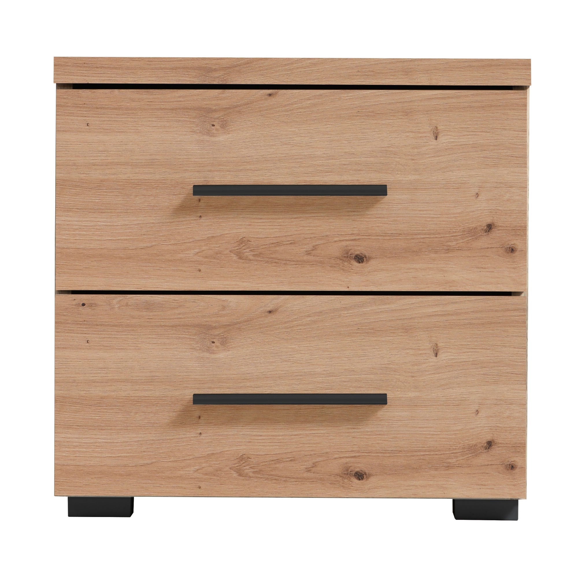 Noptiera Dado NO2F, cu 2 sertare, stejar artisan, 44.5 x 33.5 x 43 cm, 1C