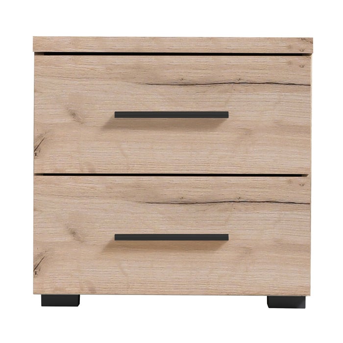 Noptiera Dado NO2F, cu 2 sertare, stejar gri, 44.5 x 33.5 x 43 cm, 1C