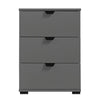 Noptiera Duero 3F, cu 3 sertare, gri grafit, 45 x 40 x 63 cm, 1C