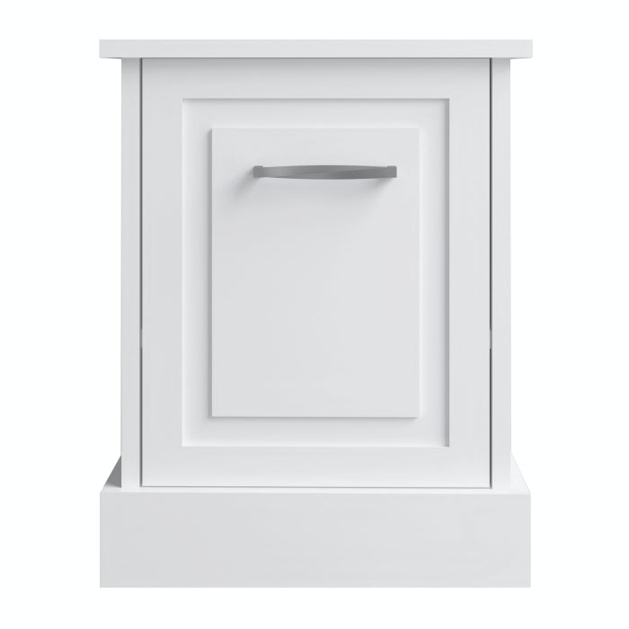 Noptiera Roma, cu usa, alb mat, 43 x 37 x 57 cm, 1C